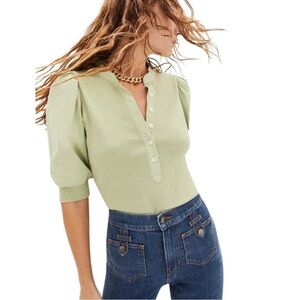 Veronica Beard Light Green Blouse